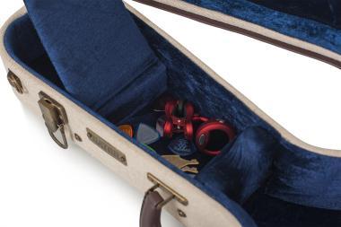 Gator GW-JM UKE-CON Deluxe fa keménytok koncert ukuleléhez, elegáns vintage külső, bézs