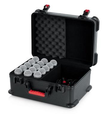 Gator Mikrofonový kufr, tvrdý plast, pro 15 mikrofon a kabely