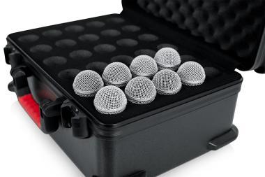 Gator GTSA-MIC30 TSA öntött műanyag keménytok 30 (vezetékes) mikrofonhoz és kábelekhez