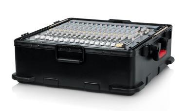 Gator GTSA-MIX12PU TSA öntött műanyag keménytok keverőpulthoz, kihajtható rack résszel, 12U