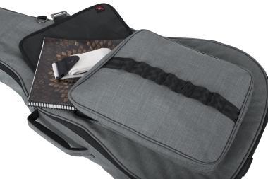 Gator GT-ACOUSTIC-GRY Transit puhatok akusztikus gitárhoz, merev belső kialakítás, 20 mm vastag bélés, szürke