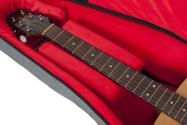 Gator GT-ACOUSTIC-GRY Transit puhatok akusztikus gitárhoz, merev belső kialakítás, 20 mm vastag bélés, szürke