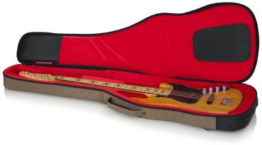 Gator GT-BASS-TAN Transit puhatok basszusgitárhoz, merev belső kialakítás, 20 mm vastag bélés, homokszín