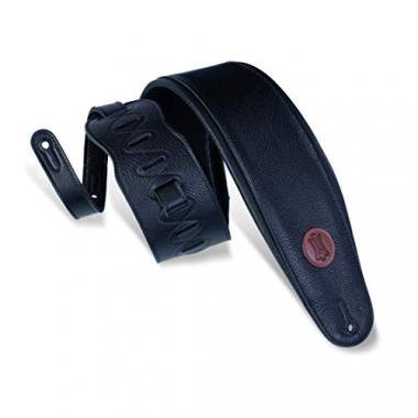 Levy's M17T04-BLK Gitárpánt, dombornyomott bőr, koőonya mintás, 6 cm széles, 104-137cm hosszú, feket