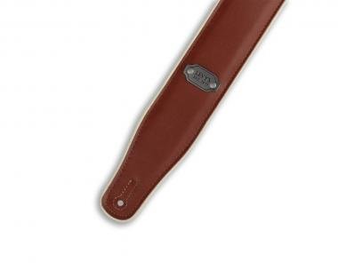 Levy's M26VCP-RED_NAV Gitárpánt, kétoldalú, puhított bőr, 6.5cm széles, 142cm hosszú, piros-tengerké
