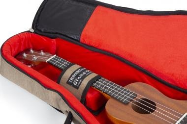 Gator GT-UKE-CON-TAN Transit homokszínü puhatok koncert ukuleléhez, 20 mm-es béléssel