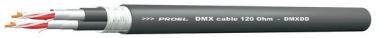 Proel DMX kabel, 120Ohm, stíněný, 2x2x0,25mm2, černý, 100m
