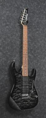 Ibanez GRX70QA-TKS típusú 6 elektromos gitár áttetsző fekete színben