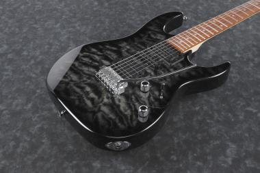 Ibanez GRX70QA-TKS típusú 6 elektromos gitár áttetsző fekete színben