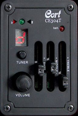 Cort Co-AC120CE-OP klasszikus gitár elektronikával, matt natúr
