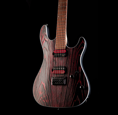 Cort Co-KX300-Etched-EBR el.gitár, vörös-fekete