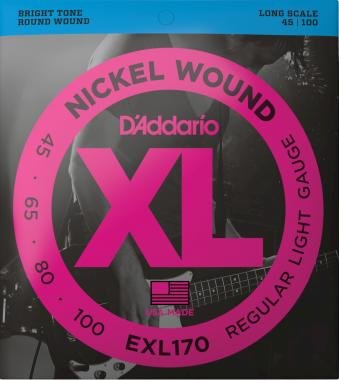 D'Addario EXL170 basszusgitár húr, nickel wound, 45-100