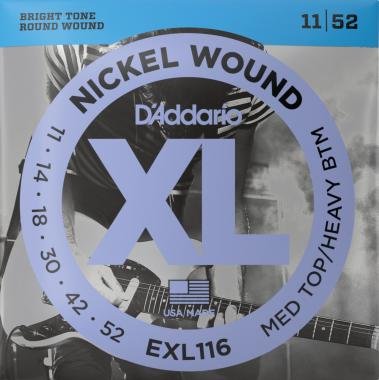 D'Addario EXL116 elektromos gitárhúr, nickel wound, 11-52