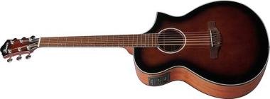 Ibanez AEWC11-DVS elektroakusztikus gitár dark violin sunburst színben. Beépített elektronika és hangoló.