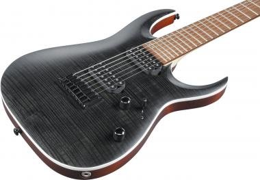 Ibanez RGA742FM-TGF Ibanez RGA formájú 7 húros elektromos gitár, transzparens szürke színben
