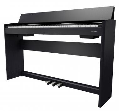 Roland F701-CB digitális zongora 2 hangszórós PHA-4 billentyűzet 256 hang polifónia - modern fekete