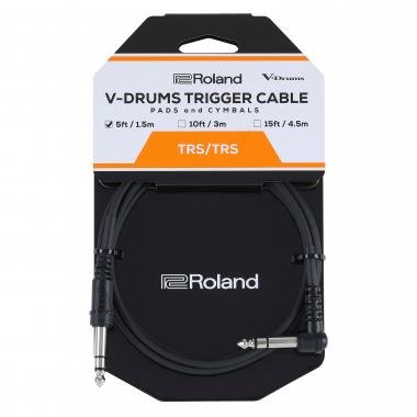 Roland PCS-5-TRA V-Drums trigger kábel, pipa-egyenes, 6,3mm-es jack-jack(TRS-TRS), 1,5m hosszú