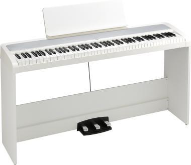 KORG KG-B2SPWH fehér digitális zongora, 88 billentyű, kalapácsmechanika, 3 pedál, USB midi és audio, tartozék láb