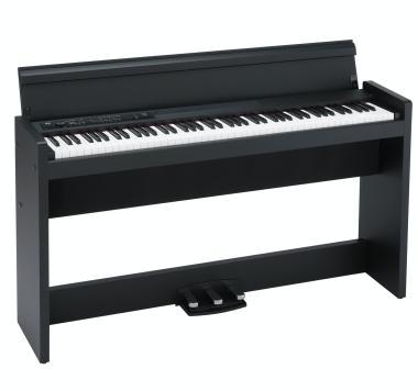 KORG KG-LP380BKU slim design digitális zongora, 88 billentyű, RH3 mechanika, fekete, billentyűfedéllel, USB MIDI csat