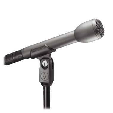 Audio-Technica dynamický reportážní mikrofon, kulová charakteristika, 150,5mm délka