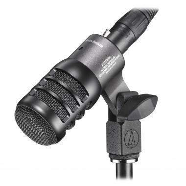 Audio-Technica AT-ATM230 dinamikus hiperkardioid hangszermikrofon, AT8665 dobmikrofon adapterrel
