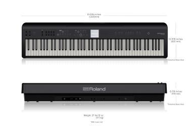 Roland FP-E50 digitális zongora, 2 hangszórós, PHA-4 billentyűzet, kísérettel - állvány nélkül, fekete