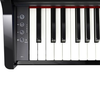 Roland GP-3-PE digitális koncertzongora, 3 lábú, keskeny fazon, fényes fekete