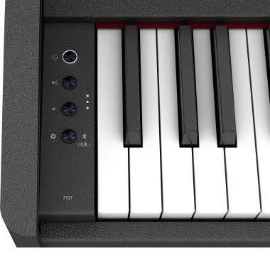 Roland F107-BKX digitális zongora, 88 billentyűs kalapácsmechanika, 256hangos polifónia, Bluetooth, USB