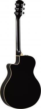 Yamaha APX600 elektro-akusztikus gitár, fenyő fedlap, rózsafa fogólap, Nato nyak, fekete szín