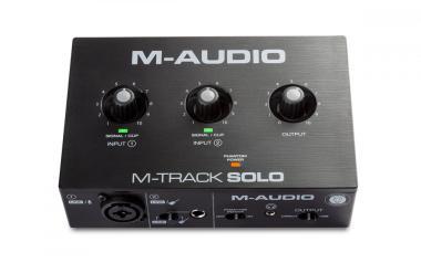 M-Audio M-Track Solo interfész, 1-be/2-ki, 16-bit/48 KHz, USB, +48V