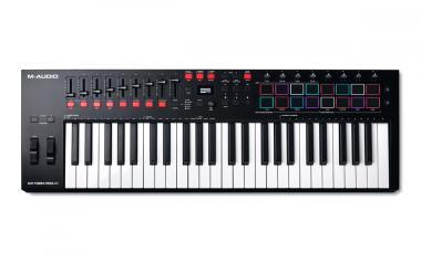 M-Audio Oxygen Pro 49 USB/MIDI vezérlő, 49 billentyű, 16 dobpad, 8 forgó-, 9 tolópotméter, OLED