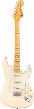 Fender JV Modified 60s Stratocaster MN, juhar fogólap, fehér koptató, Olympic White elektromos gitár