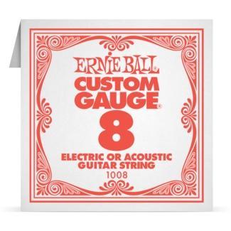 Ernie Ball 1008 Akusztikus, elektromos gitár szálhúr, Custom Gauge 8 Plain, Ónozott acél, 8