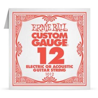 Ernie Ball 1012 Akusztikus, elektromos gitár szálhúr, Custom Gauge 12 Plain, Ónozott acél, 12
