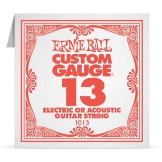 Ernie Ball 1013 Akusztikus, elektromos gitár szálhúr, Custom Gauge 13 Plain, Ónozott acél, 13