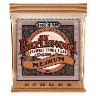 Ernie Ball 2144 Akusztikus gitár húrkészlet, Earthwood Medium, Foszfor-bronz, 13-56