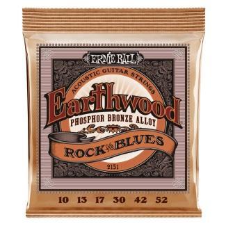 Ernie Ball 2151 Akusztikus gitár húrkészlet, Earthwood Rock&Blues W/Plain G, Foszfor-bronz, 10-52