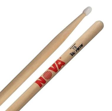 Vic Firth N7AN hickory dobverő, csepp fejtípus, nejlon fejjel, hossz: 393,7mm - átmérő: 13,7mm, NOVA imprint
