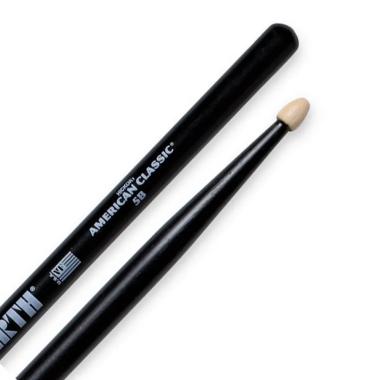 Vic Firth 5BB American Classic 5B hickory dobverő, csepp fejtípus, hossz: 406,4mm - átmérő: 15,1mm, fekete szín