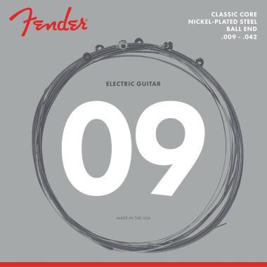 Fender Classic Core, 255L, nikkelel bevont acél, Ball Ends 9-42, elektromos gitár húrkészlet