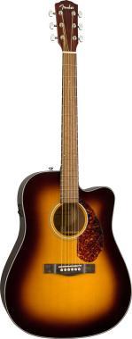 Fender CD-140SCE Dreadnought, Diófa fogólap, Sunburst, tokkal, elektro-akusztikus gitár