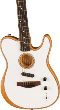 Fender Acoustasonic® Player Telecaster, rózsafa fogólap, Arctic White, elektro-akusztikus gitár