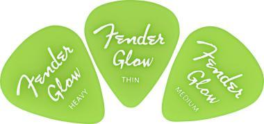Fender Glow In The Dark 351 Picks, 12 db-os sötétben világító pengető szett