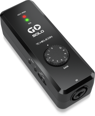 TC Helicon GO SOLO High-Definition Audio/MIDI Interface for Mobile Devices