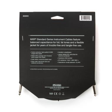 Dunlop DCIS10 Dunlop DCIS10 MXR STANDARD hangszerkábel / egyenes-egyenes / 3m