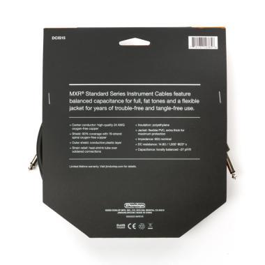 Dunlop DCIS15 Dunlop DCIS15 MXR STANDARD hangszerkábel / egyenes- egyenes / 4,5m