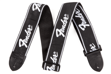 Fender Running Logo gitárheveder, fekete