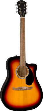 Fender FA-125CE Dreadnought akusztikus gitár, Sunburst szín