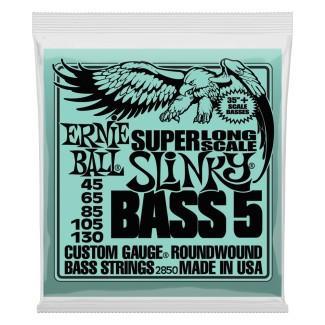 Ernie Ball 2850 Bass 5 Slinky Super Long Scale Electric Bass Strings - 45-130 Gauge