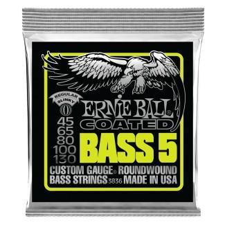 Ernie Ball 5-String Slinky potažené elektrické basové struny 45-130